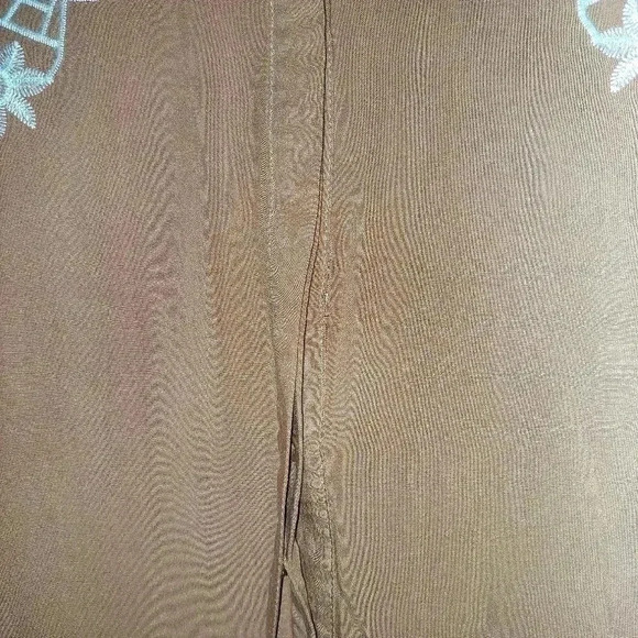 Andree by Unit Embroidered Floral Shirt Dress Duster W/Tie at Waist  Women Large - Picture 6 of 12